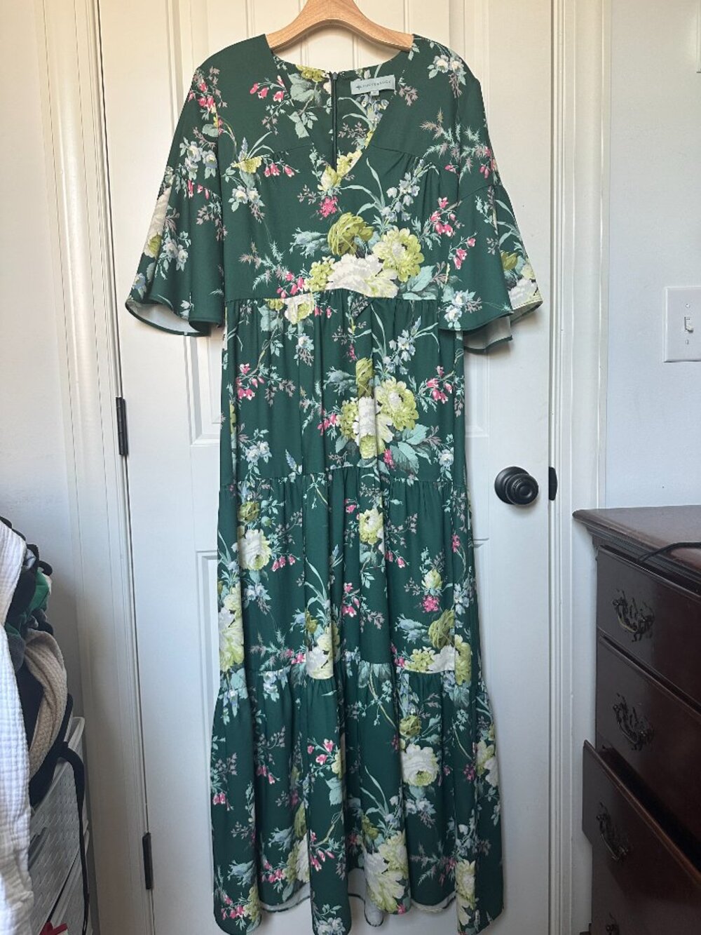 Tuckernuck Green Floral Dress - Size M - Picture 2 of 4